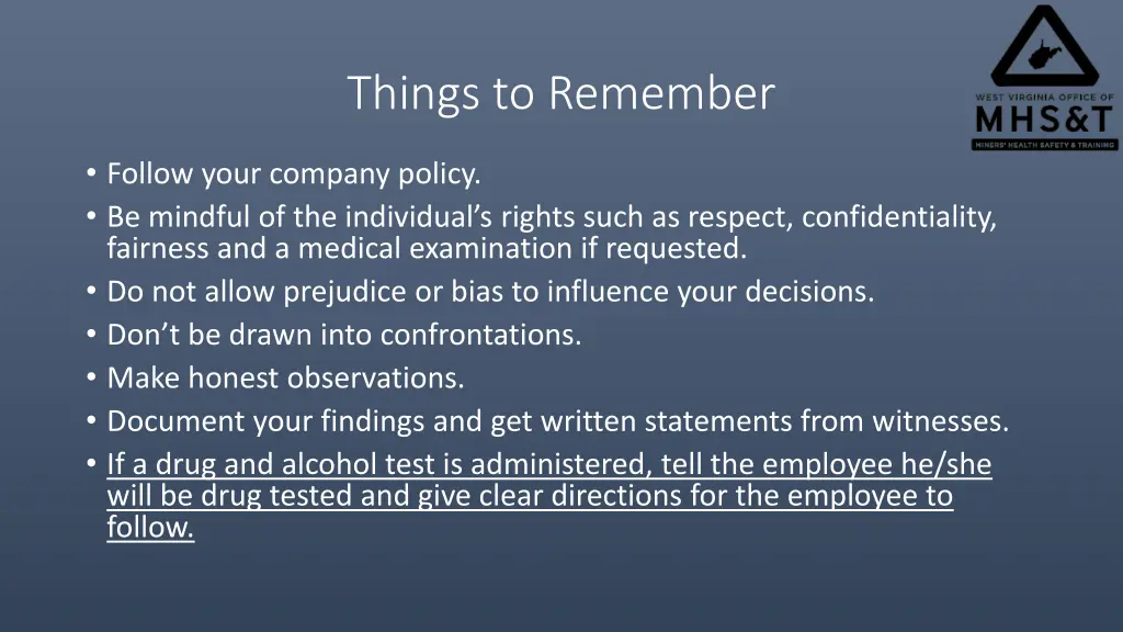 things to remember
