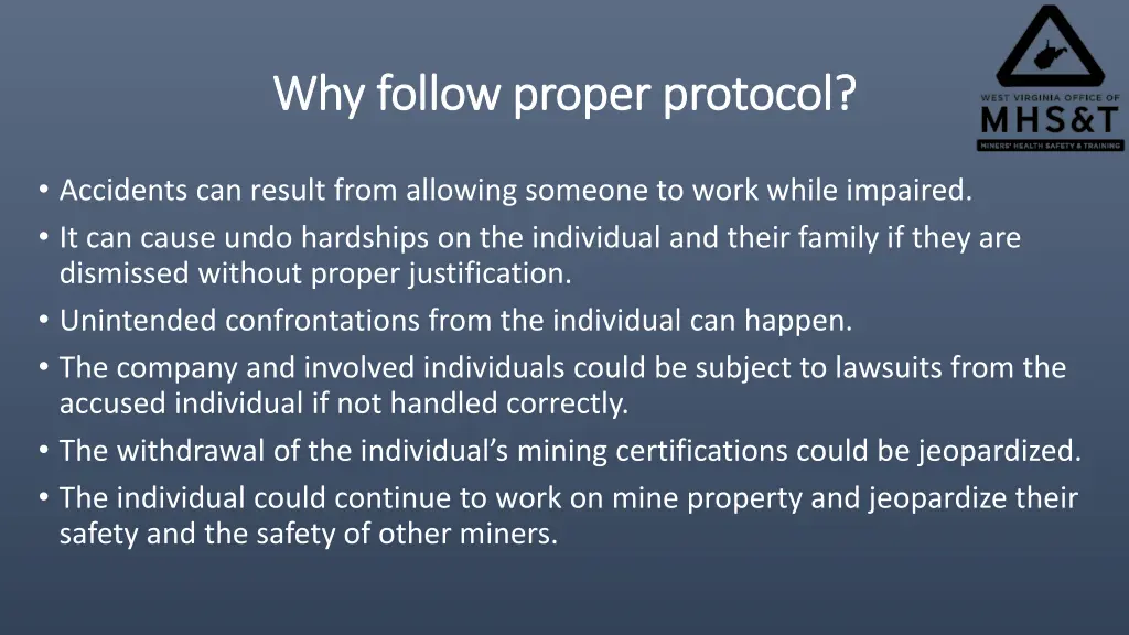 why follow proper protocol why follow proper