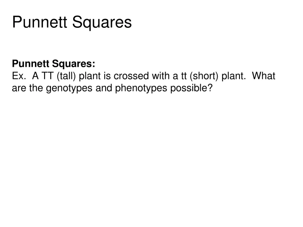 punnett squares