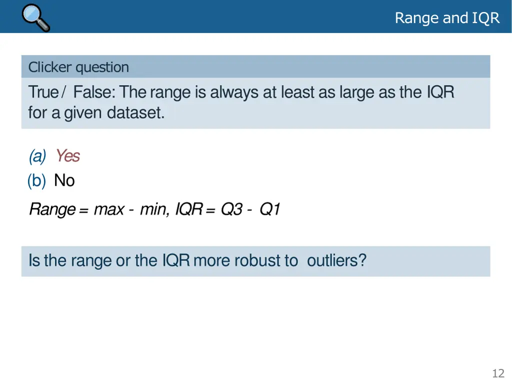 range andiqr 2