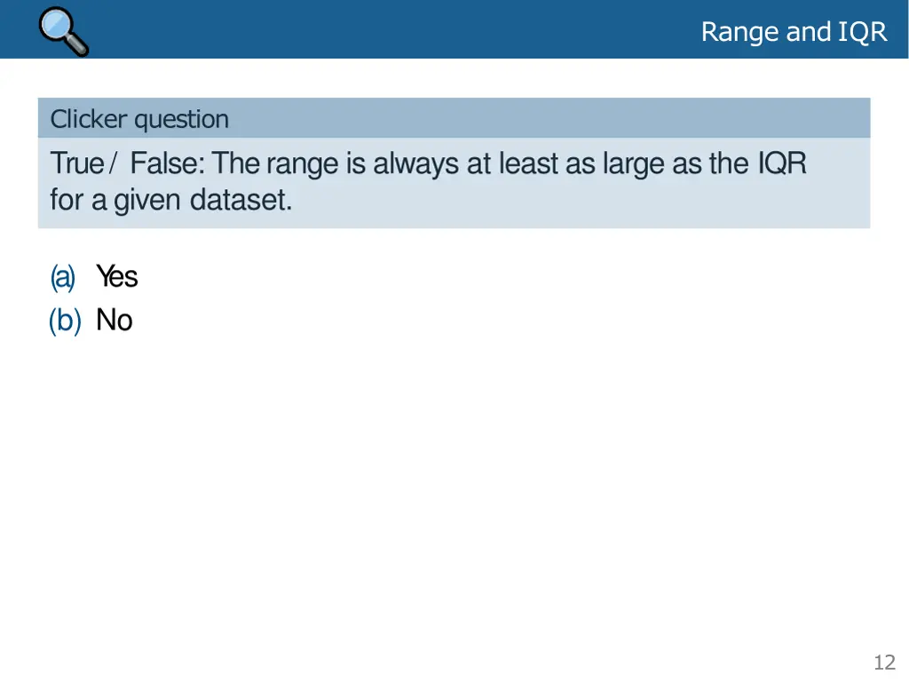 range andiqr