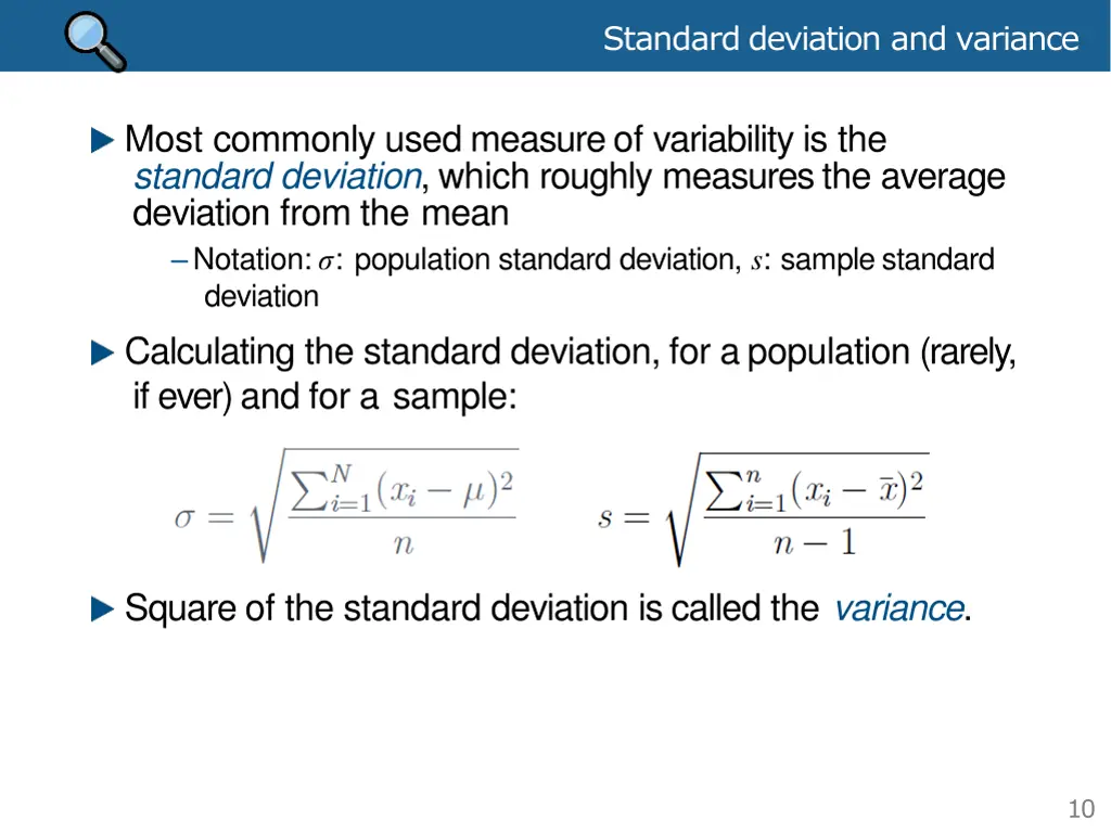 standard deviation and variance