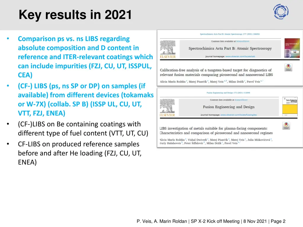 key results in 2021