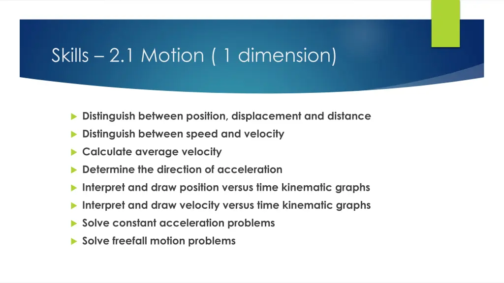 skills 2 1 motion 1 dimension