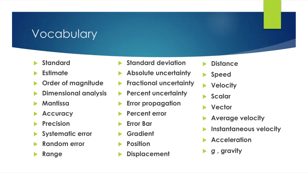 vocabulary