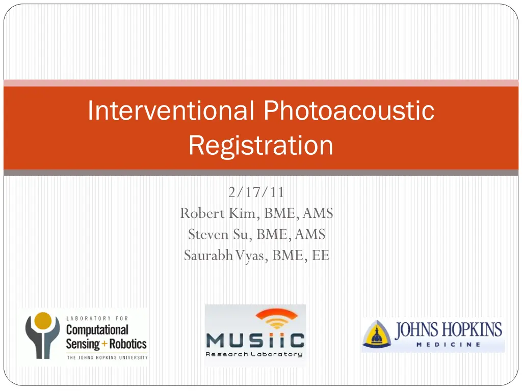interventional photoacoustic registration