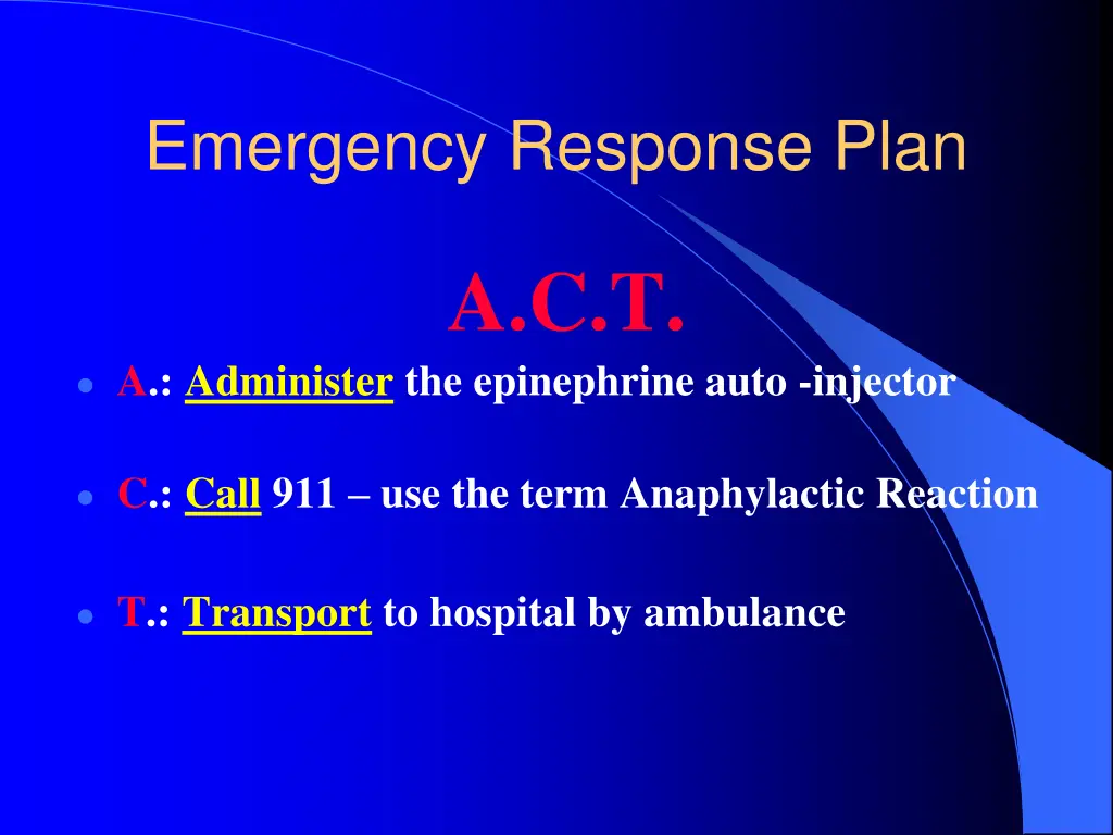 emergency response plan