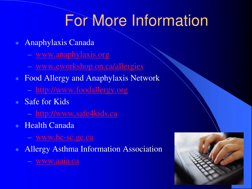 for more information