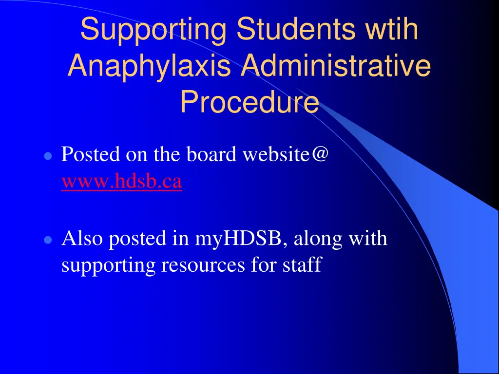 supporting students wtih anaphylaxis