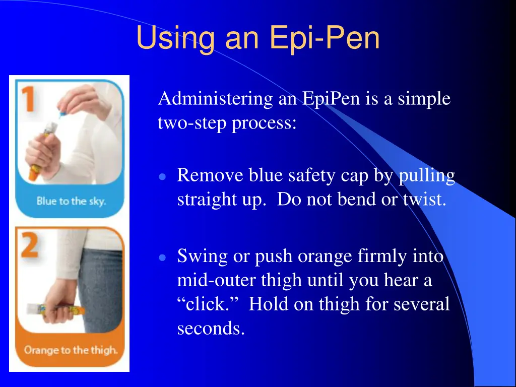 using an epi pen