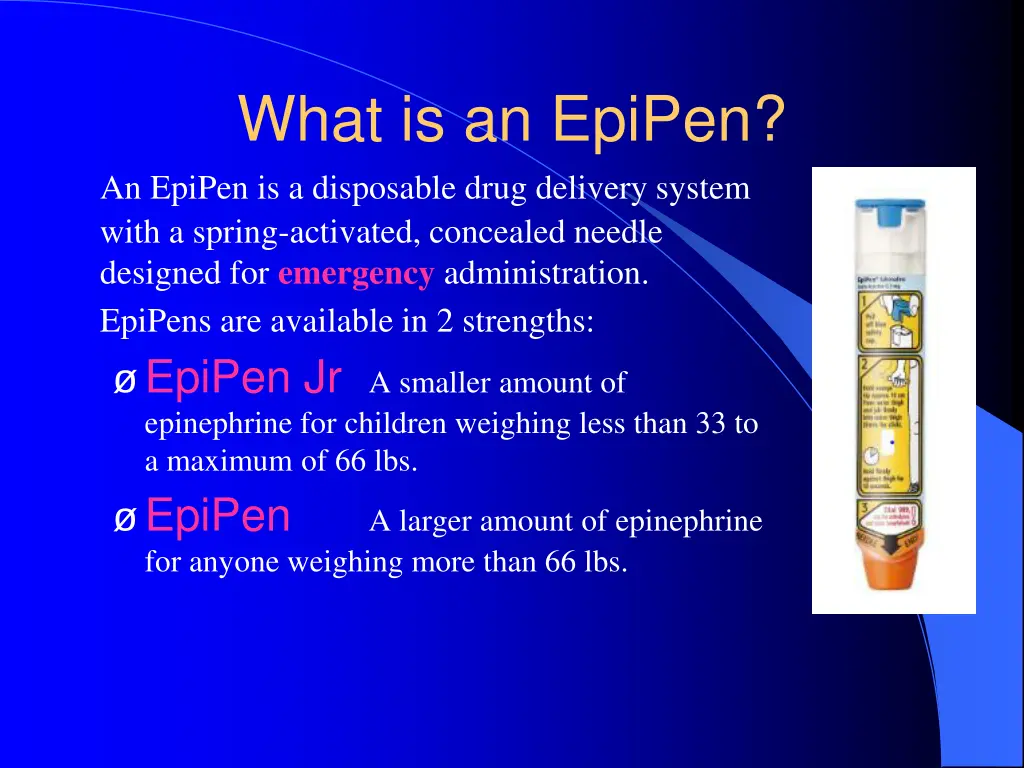 what is an epipen an epipen is a disposable drug