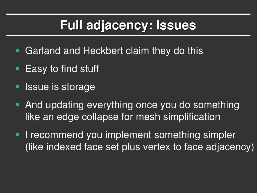 full adjacency issues