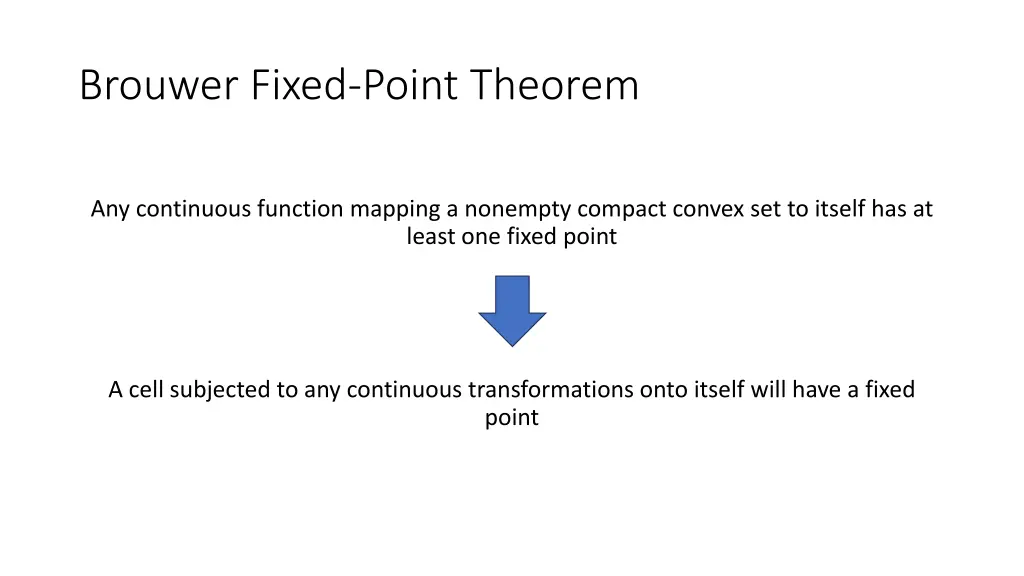 brouwer fixed point theorem