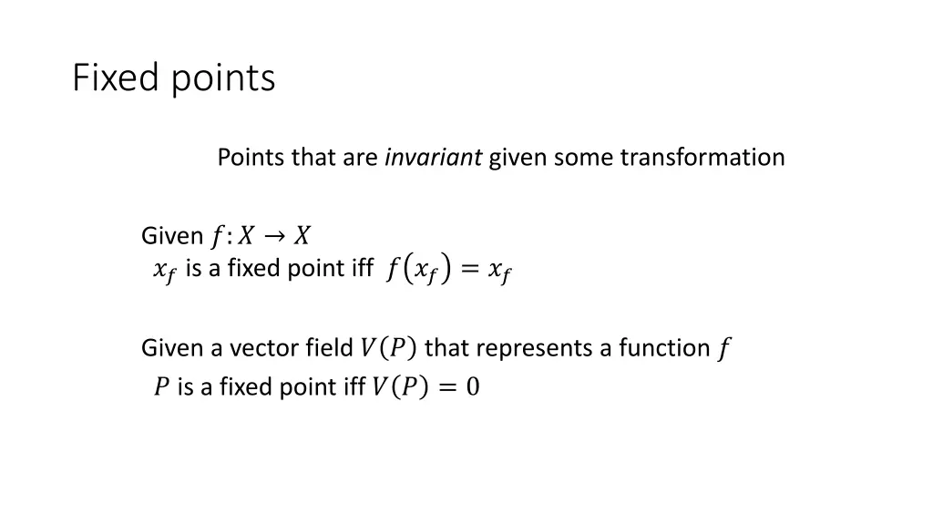 fixed points