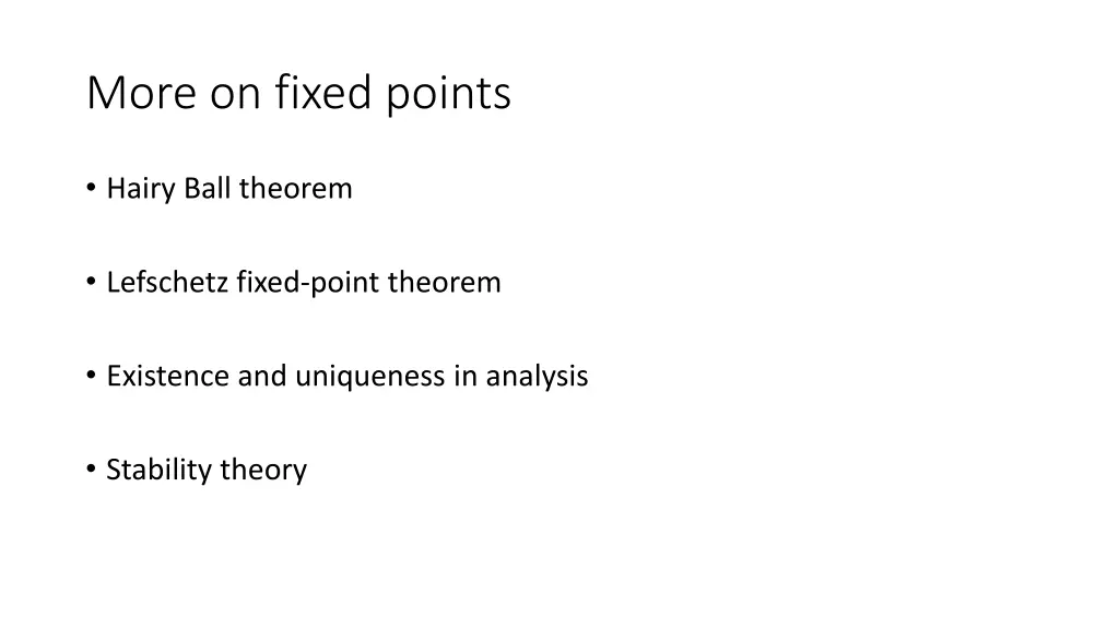 more on fixed points