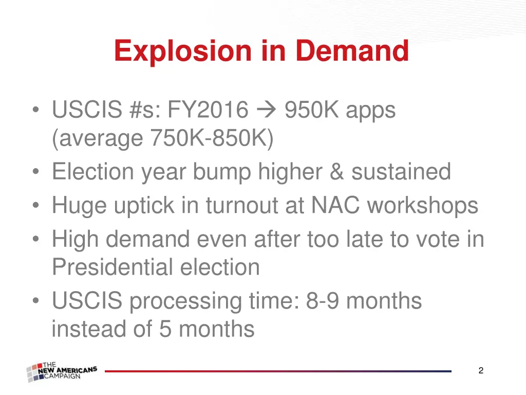 explosion in demand