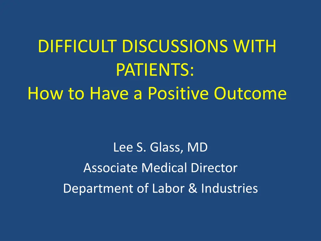 difficult discussions with patients how to have