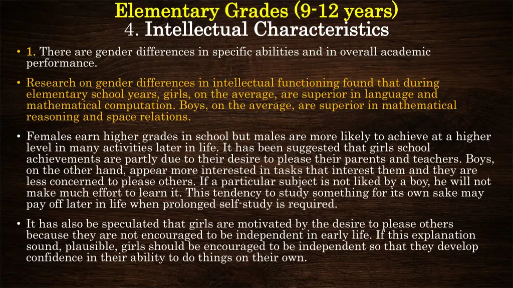 elementary grades 9 elementary grades 9 12 years 4