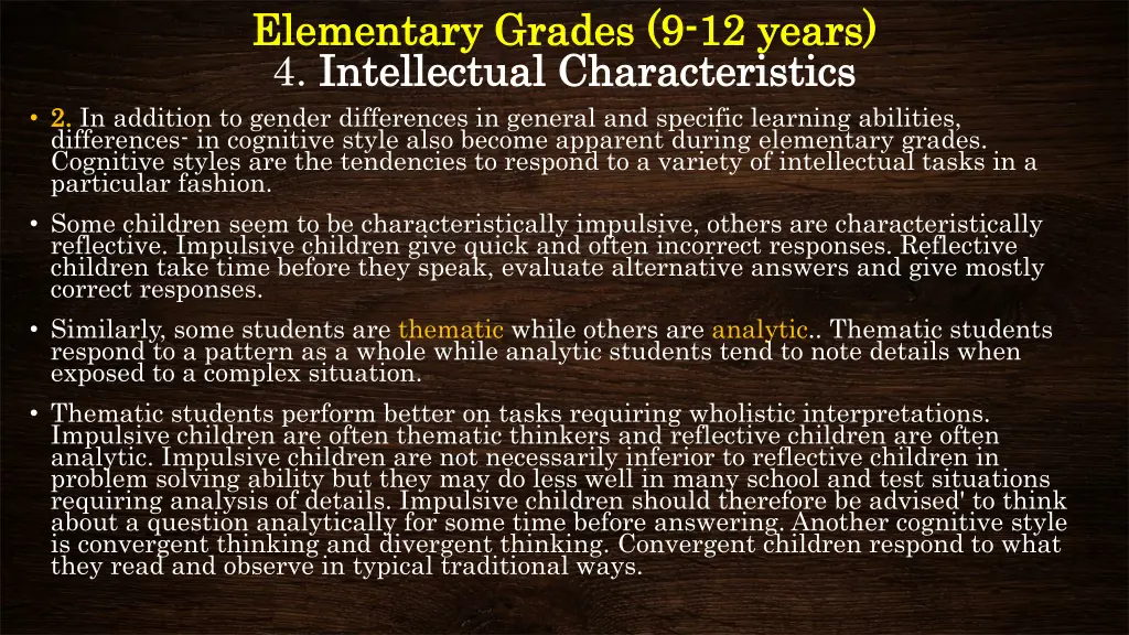 elementary grades 9 elementary grades 9 12 years 5