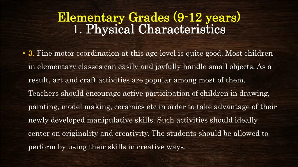 elementary grades 9 elementary grades 9 12 years