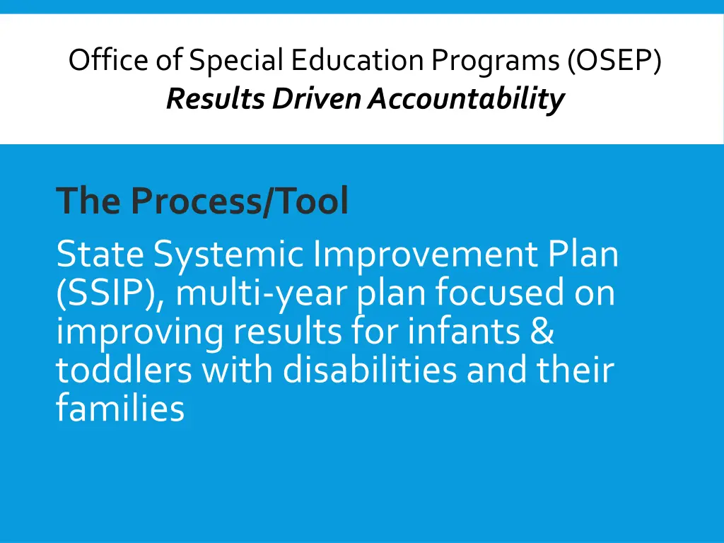 office of special education programs osep results