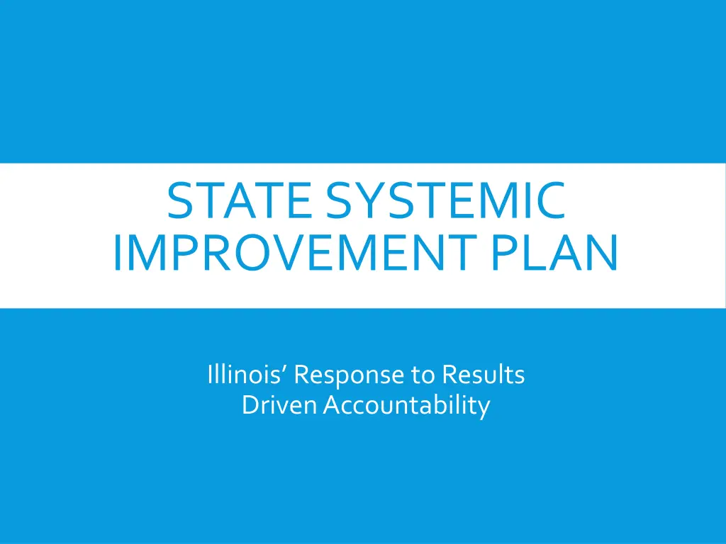 state systemic improvement plan