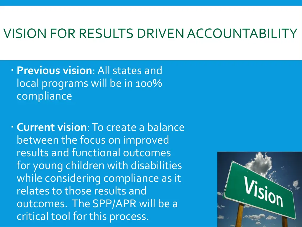 vision for results driven accountability