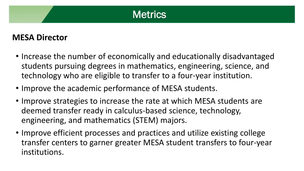 metrics metrics