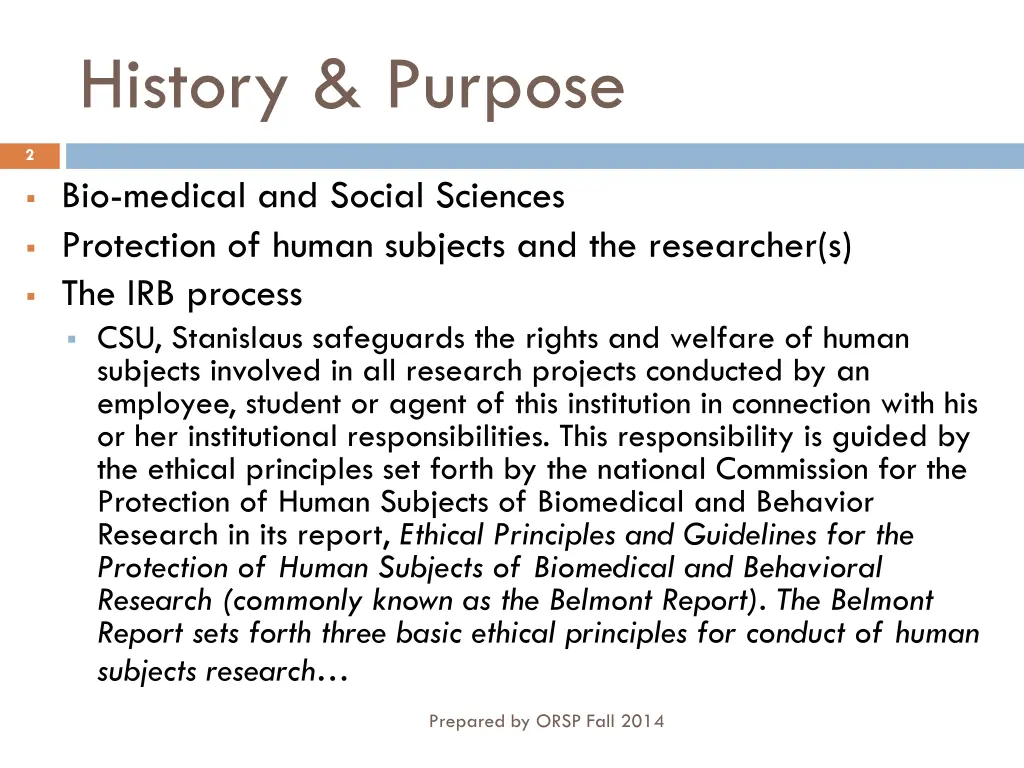 history purpose