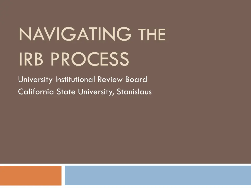 navigating the irb process university