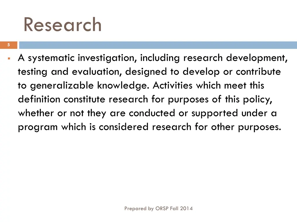 research