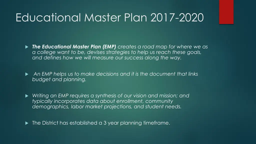 educational master plan 2017 2020