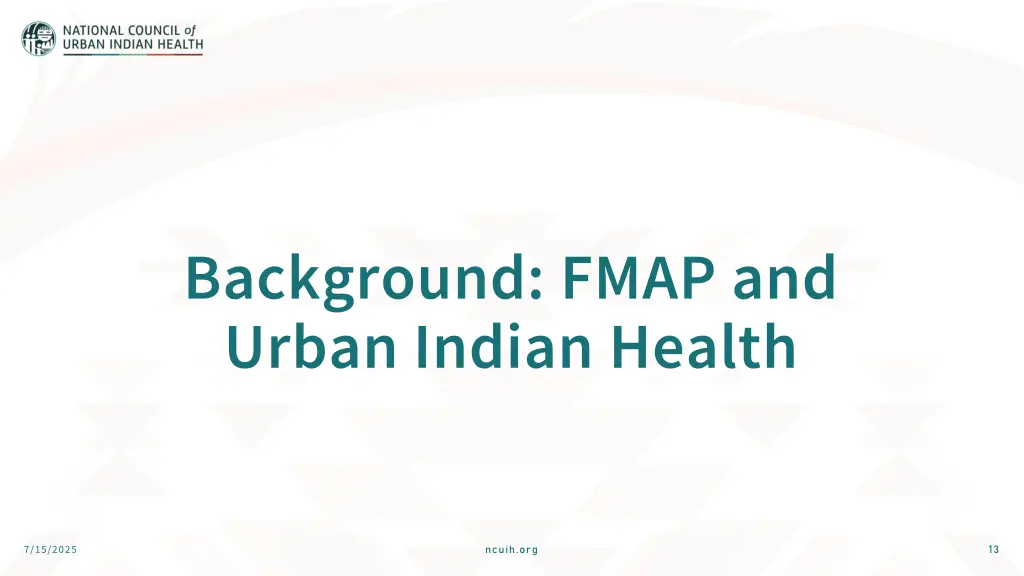background fmap and urban indian health