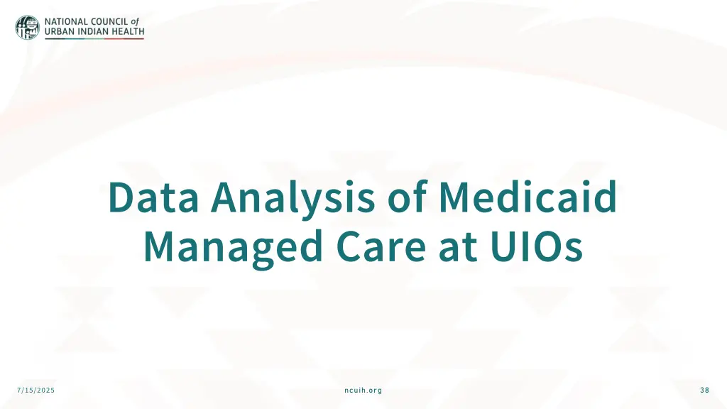 data analysis of medicaid managed care at uios