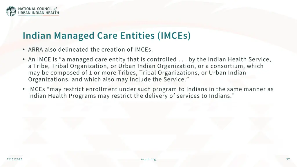 indian managed care entities imces