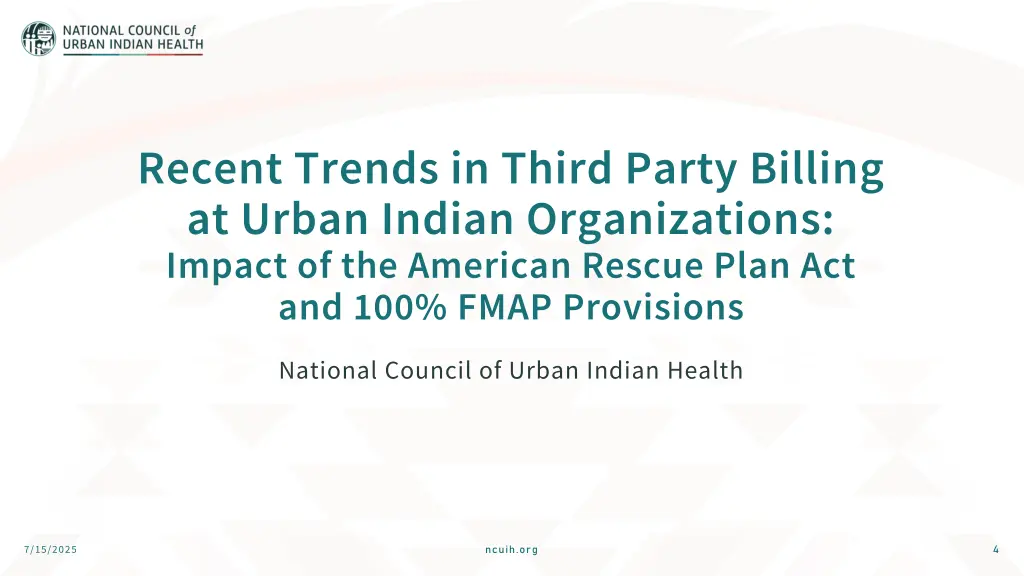 recent trends in third party billing at urban 1