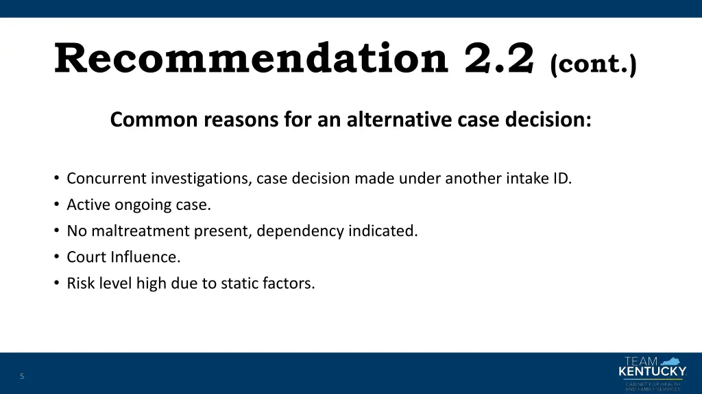 recommendation 2 2 cont