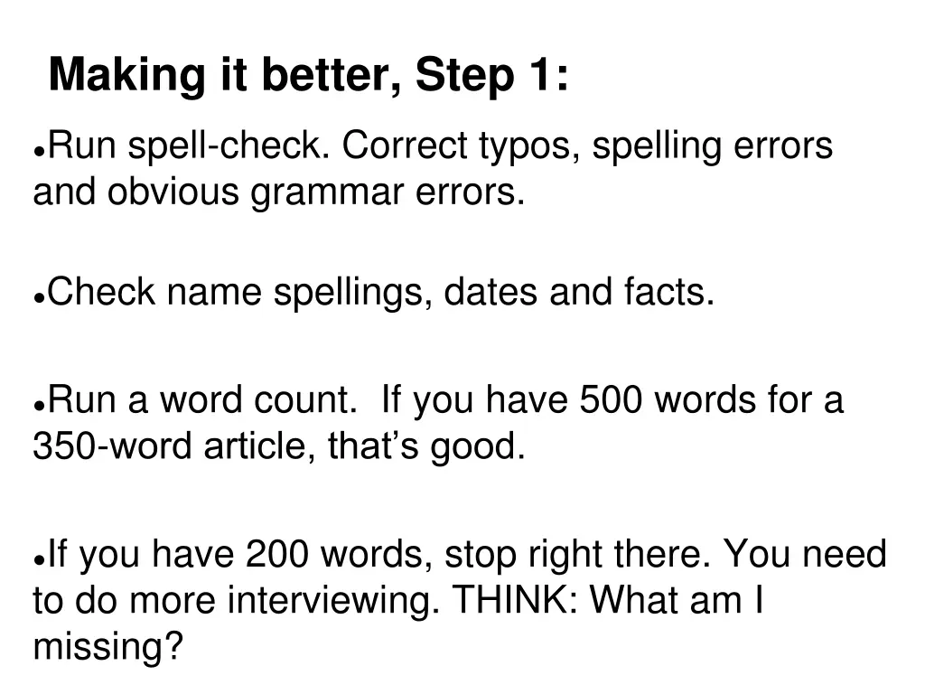 making it better step 1