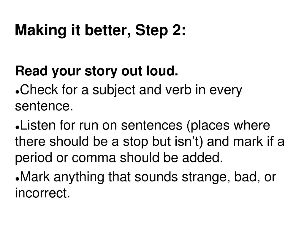 making it better step 2