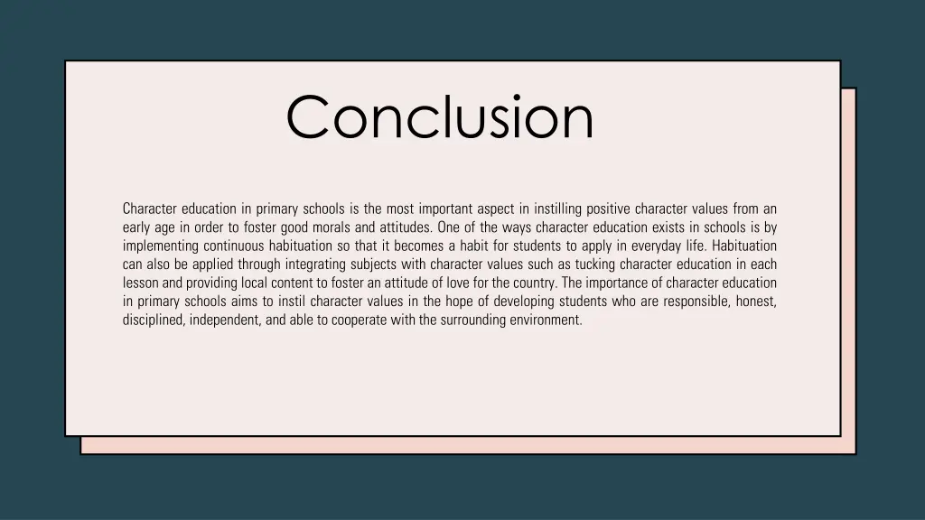 conclusion
