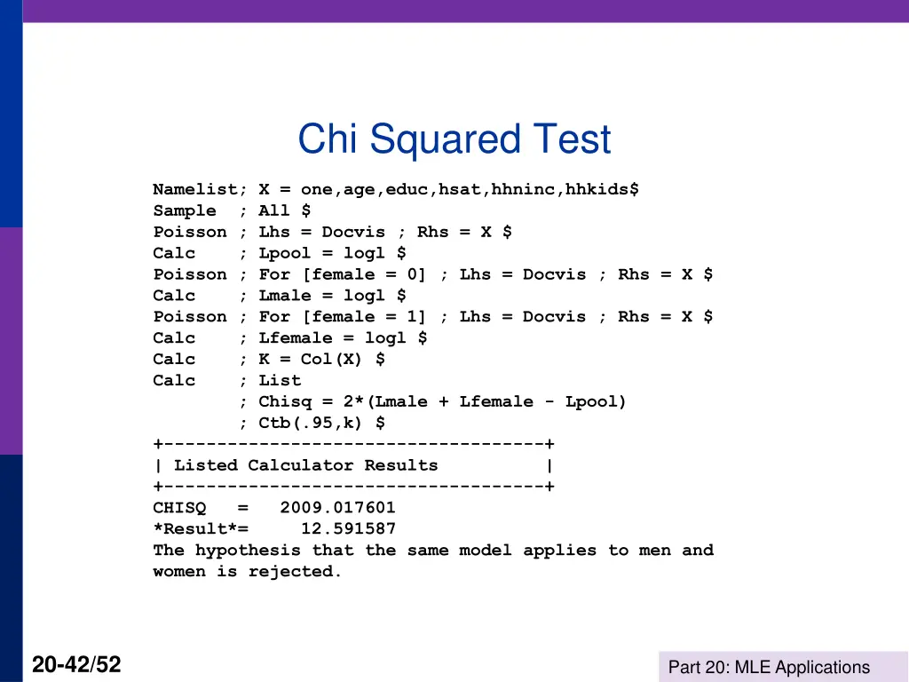 chi squared test