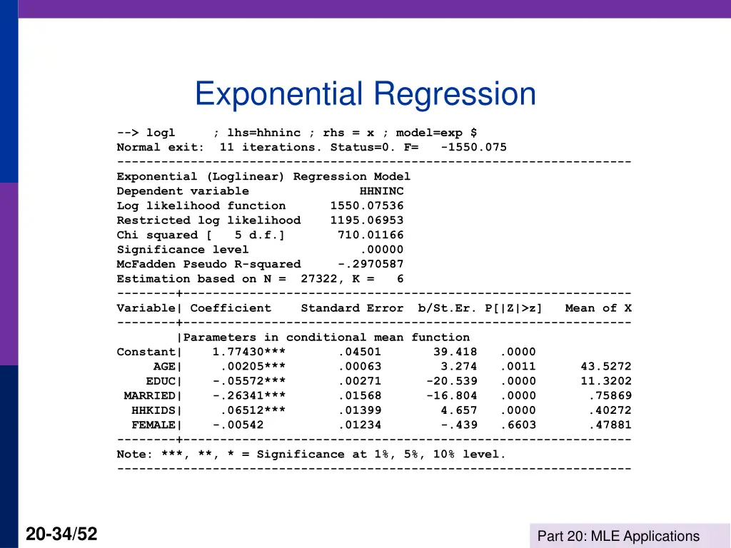 exponential regression