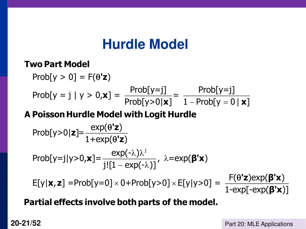 hurdle model