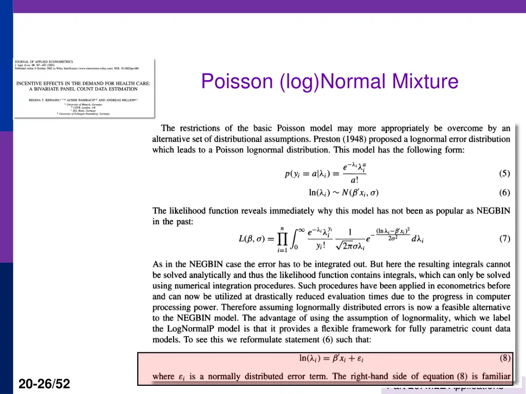 poisson log normal mixture