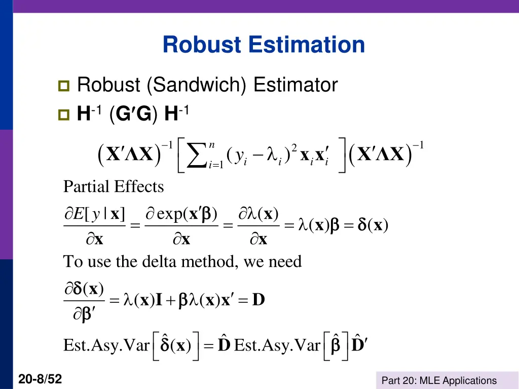 robust estimation