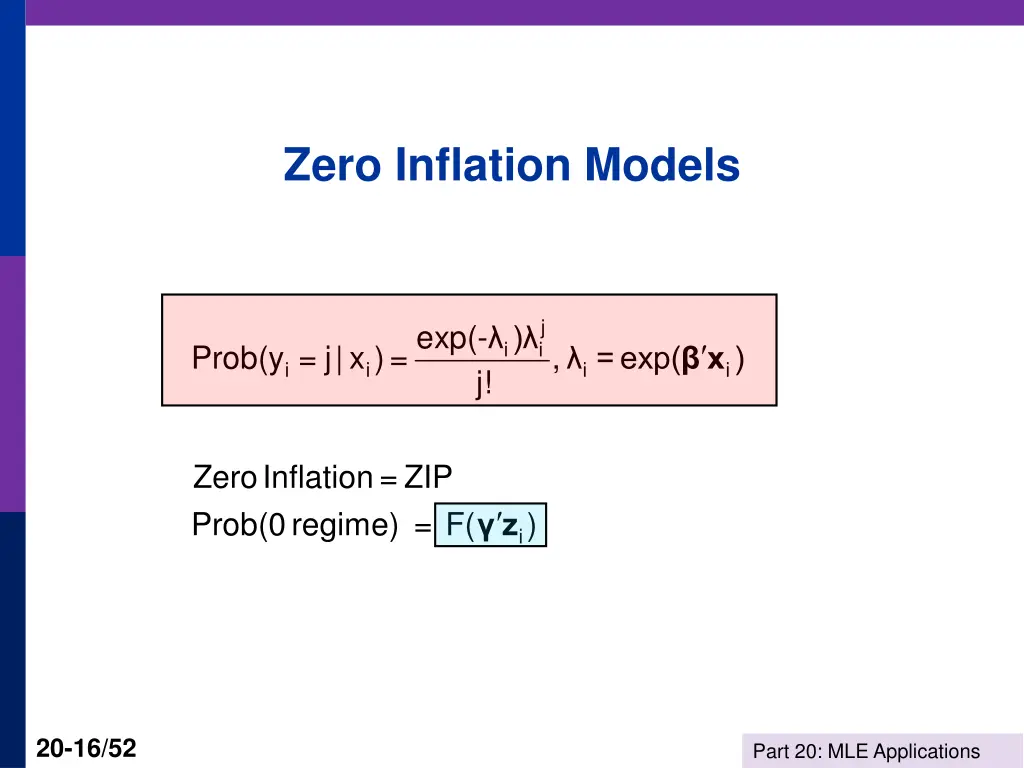 zero inflation models