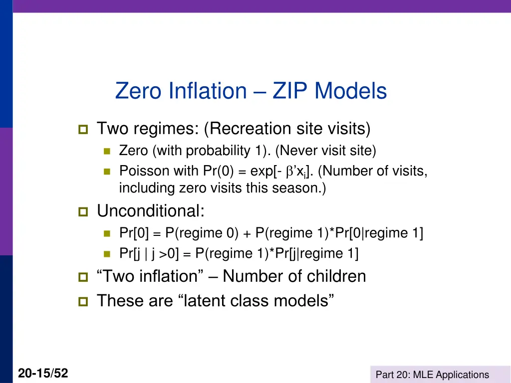 zero inflation zip models