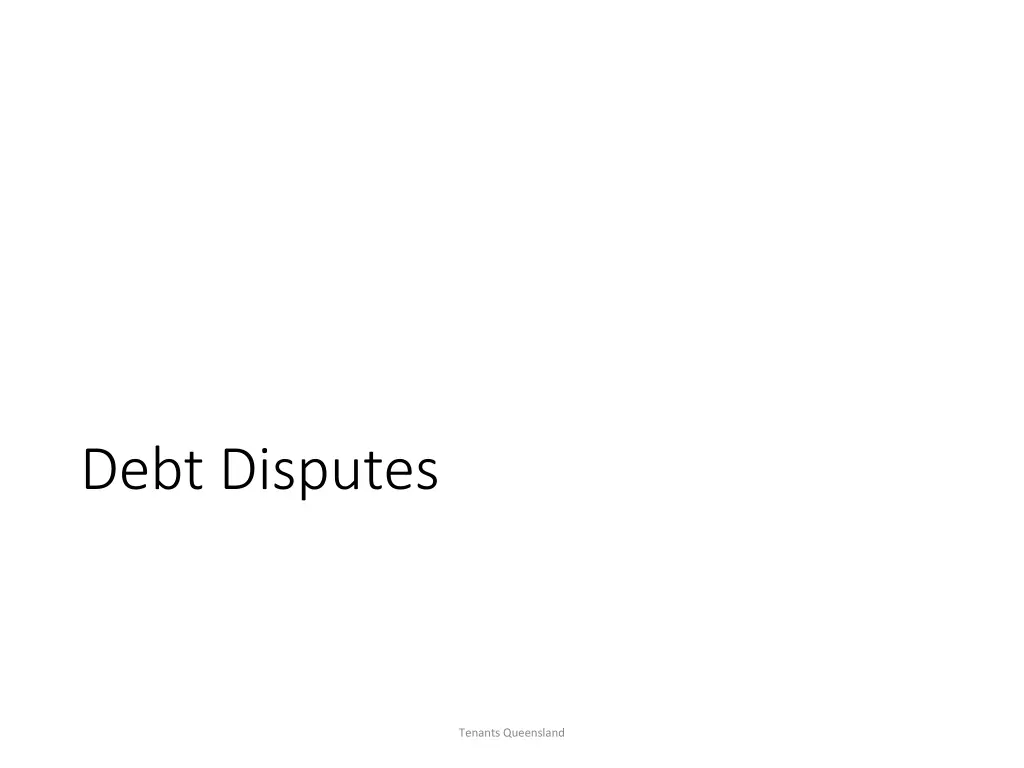 debt disputes