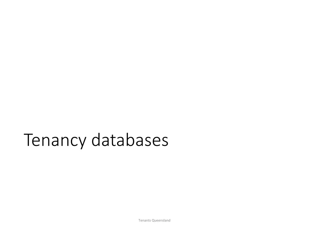 tenancy databases