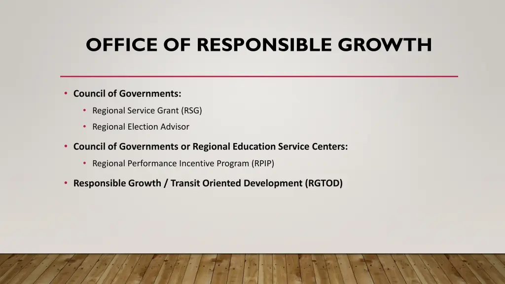 office of responsible growth 1